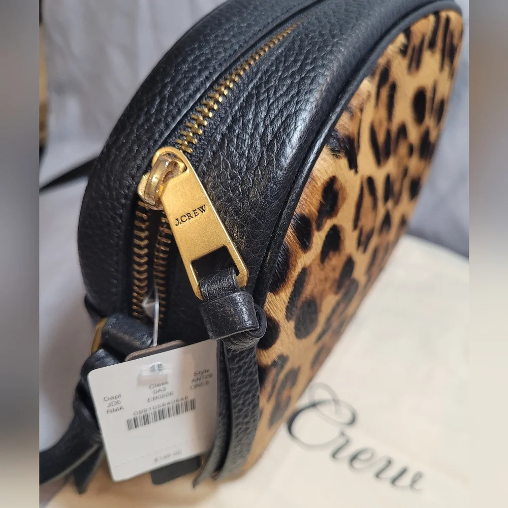 J. Crew leopard calf hair Devon Camera Bag - Picture 4 of 16